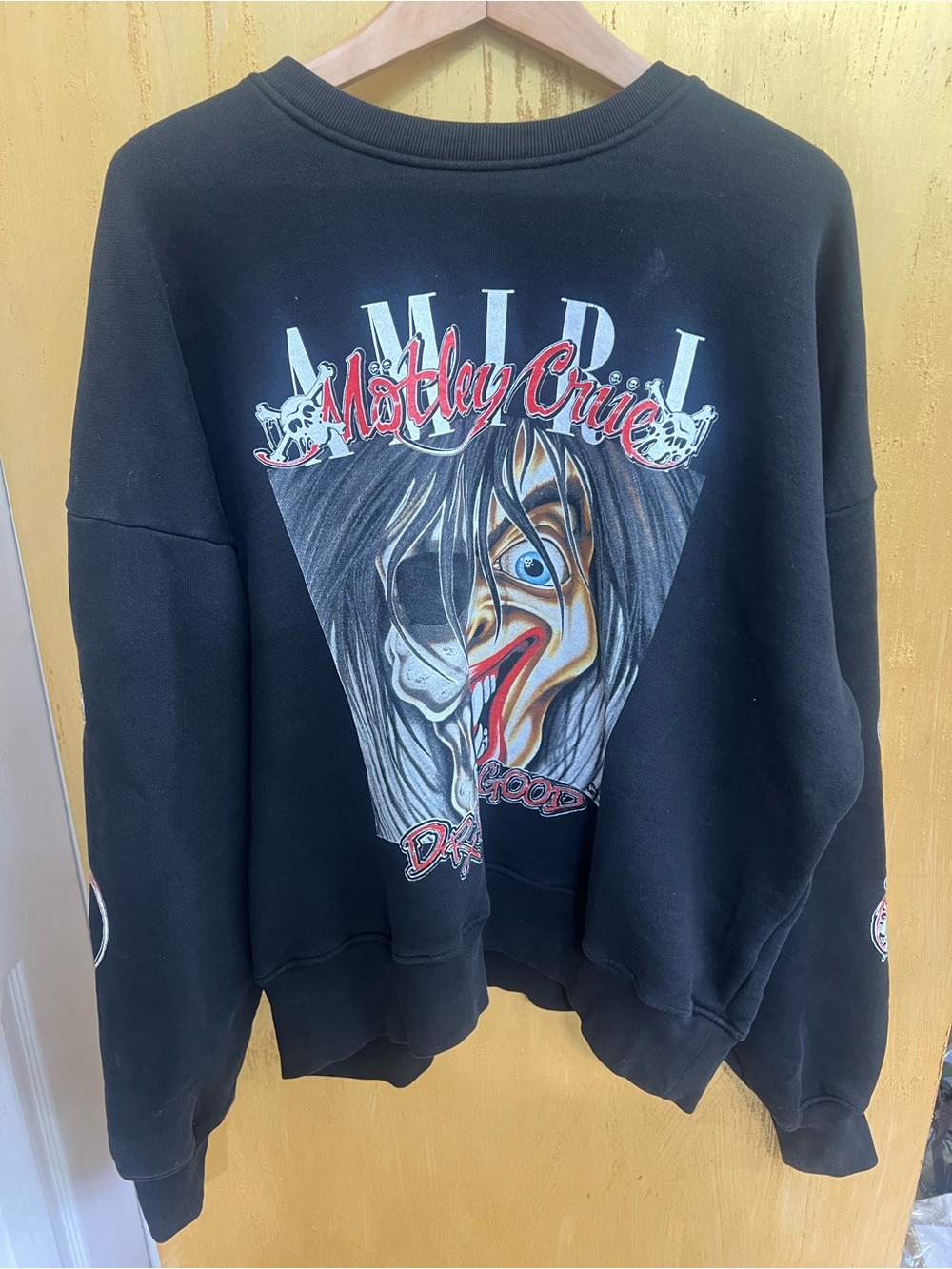 Amiri Motley Crue Black Graphic Band Crewneck Sweatshirt